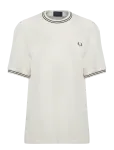 Fred Perry - Ribbed Jersey T-Shirt - L&uuml;hikeste varrukatega - M
