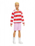Barbie - Fashionistas Ken Doll #241 In Red Striped Top And Pink Shorts With White Sneakers, Blonde - Nukud - ONE SIZE