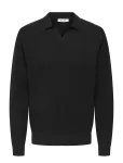 ONLY & SONS - Onsphil Reg 12 Struc Split Neck Knit - V-kaelusega - XL