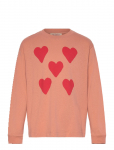 THE ANIMALS OBSERVATORY - Hearts Coral Dof Lonf Sleeve T-Shirt - Pikkade varrukatega T-s&auml;rgid - 8 Y