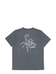 Nudie Jeans - Roy Sand Tracks T-Shirt Antracite - L&uuml;hikeste varrukatega - S