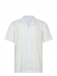 Lindbergh - Striped Seersucker Resort Shirt S/S - Vabaaja s&auml;rgid - XXL