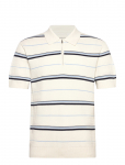 Gant - Striped Textured Zip Polo - L&uuml;hikeste varrukatega - S