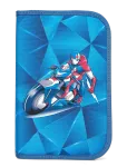 Beckmann Norway - Single Section Pencil Case With Content, Blue Lightning - Pinalid - ONE SIZE