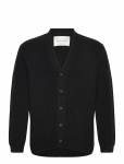 Garment Project - Wool Knit Cardigan - Black - Kardiganid - L