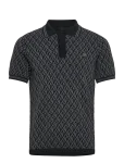 Moose Knuckles - Apex Knit Polo Mono - L&uuml;hikeste varrukatega kootud polos&auml;rgid - S