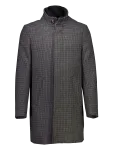 Lindbergh Black - Detachable Collar Houndstooth Wool Coat - Villased mantlid - M
