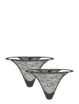 Weekday - 2-Pack Swirly Lace Tanga Thongs - Stringid - XL