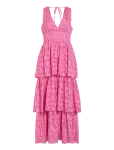 Vila - Visindy V-Neck Sl Flounce Ankle Dress/Dc - Maksikleidid - 42