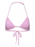 Monki - Halterneck Triangle Seersucker Bikini Top - Kolmnurksed bikiinitopid - XS