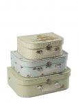 Smallstuff - Suitcase Set L, M, S, Safari Animals And Engines - Reisitarvikud - 29.2X19X9.5AND 25.2X17.7X8.5AND 20X14.5X8CM
