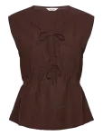 Bubbleroom - Viscose Tie Detail Blouse - Varrukateta - S
