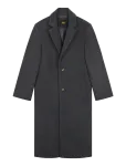 Lee Jeans - Long Wool Car Coat - Villased mantlid - S
