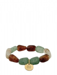 Bud To Rose - Prisma Resin Bracelet Green/Brown - P&auml;rlitega k&auml;ev&otilde;rud - ONE SIZE