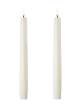 UYUNI Lighting - Led Taper Candle, Ivory, Smooth, 2-Pack, 2,3X20 Cm - LED-k&uuml;&uuml;nlad - H20CM