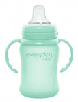 Everyday Baby - Glass Sippy Cup Healthy + Mint Green - Lutipudelid - 150 ml