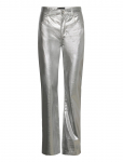 Gina Tricot - Silver Pu Trousers - Laieneva s&auml;&auml;rega - 36