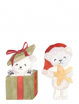 That's Mine - Wallstickers Santa Bears - Wall Stickers - BEAR 1:19.5X 11CM;BEAR 2:19X 11CM