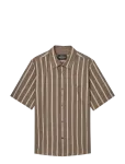 Mads N&oslash;rgaard - Cotton Linen Victor Stripe Shirt Ss - L&uuml;hikeste varrukatega s&auml;rgid - M