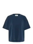My Essential Wardrobe - Hellemw Emb Boxy Tee - L&uuml;hikeste varrukatega - M/L