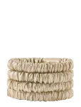 Lenoites - Mulberry Silk Skinny Scrunchies Beige - Juuksekummid - 9 G