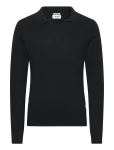 Lindbergh - Lambswool L/S V-Neck Polo - Pikkade varrukatega kootud polos&auml;rgid - M