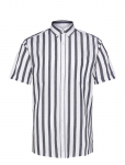 Lindbergh - Striped Cotton/Linen Shirt S/Sstriped Cotton/Linen Shirt S/S - L&uuml;hikeste varrukatega s&auml;rgid - XXXL