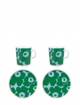Marimekko Home - Unikko Breakfast Set 4Pcs - V&auml;ikesed taldrikud - ONE SIZE