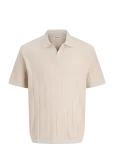 Jack & Jones - Jjebradley Knit Split Neck Ss Sn - L&uuml;hikeste varrukatega kootud polos&auml;rgid - XXL