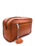Parker - Parker Leather Saddle Brown Travel/Dopp Kit - (9"X5.5"X3") - Tualett-tarvete kotid - ONE SIZE