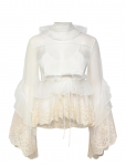 Bardot - Anyssa Lace Edge Ruffle Blouse - Pikkade varrukatega - 38