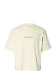 Selected - Slhboxyliam Ss O-Neck Tee Hotel Amour - L&uuml;hikeste varrukatega - XL