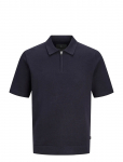 Jack & Jones - Jprblamilano Spring Knit Zip Polo Ss Sn - L&uuml;hikeste varrukatega kootud polos&auml;rgid - S