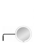 Blomus - Wall-Mounted Led Vanity Mirror - 20 X 20 X 30,5 Cm - Modo - Black - Vannitoapeeglid - L 35.6CM