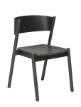 H&uuml;bsch - Oblique Dining Chair Black - Toolid - ONE SIZE