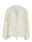 Vila - Vitiro V-Neck L/S Flounce Top/Bfs - Pikkade varrukatega - 40