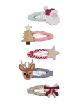 Mimi & Lula - 5 Clic Clacs - Mini Christmas - Juukseklambrid - ONE SIZE