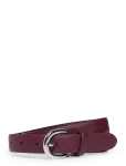 Lauren Ralph Lauren - Charm Crosshatch Leather Belt - V&ouml;&ouml;d - XS