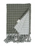 Fabelab - Baby Blanket - Grid - Olive - Tekid ja pleedid - 80X110CM+9CM F