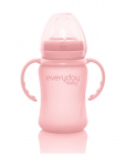 Everyday Baby - Glass Sippy Cup Healthy + Rose Pink - Lutipudelid - 150 ml
