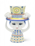 Bj&oslash;rn Wiinblad - Lady With Hat Vase H20.5 Cm Bl&aring; - Big Vases - 20.5 cm