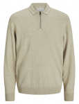 Jack & Jones - Jjeemil Knit Polo Half Zip Ls Noos - Poolpika lukuga džemprid - XXL