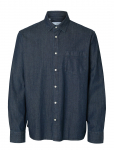 Selected - Slmclaus-Carlo Denim Reg Ls Shirt Noos - Teksas&auml;rgid - M