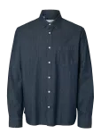 Selected - Slmclaus-Carlo Reg Denim Ls Shirt Noos - Teksas&auml;rgid - M