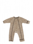 Smallstuff - Jumpsuit W. Zipper, Boucl&eacute; Merino Wool, Natur Melange - Kombinesoonid - 68/74