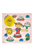 Muurla - Pippi Dinner Napkin Birthday - Salvr&auml;tikud ja aksessuaarid - 33X33CM