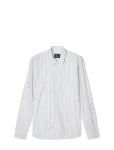 Mads N&oslash;rgaard - Prime Cotton Poplin Sune Shirt - Triibulised s&auml;rgid - L