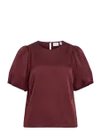 Vila - Viellette 2/4 Satin Puff Top - Noos - L&uuml;hikeste varrukatega - 42