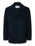 Selected - Slmarchive Wool Blend Peacoat - Villased mantlid - XXL