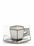 Serax - Espresso Cup + Saucer White/Black - Teetassid - ONE SIZE